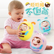  Baby hand bell tumbler toy teether can bite 0-1 year old female baby 3-6-12 months Infant puzzle