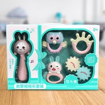 Neonatal biting gum hand grabbing rattle 0-1 year old infant male and female baby early education puzzle 3-6-8 months toy