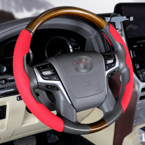 Land Cruiser steering wheel cover hand seam Lu Xun lc200 interior modified reverse leather steering cover special winter seasons