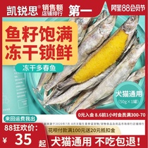 Kairuisi small fish dried cat snacks lyophilized spring fish full of seeds Cat dogs pet snacks fattening nutrition
