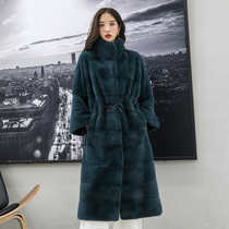 2021 new winter mink mink coat female mink fur coat female horizontal long imported velvet