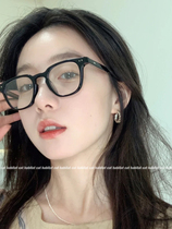 Korean version of ins retro red book lutto01 glasses frame women tide round face black square plain myopia glasses men