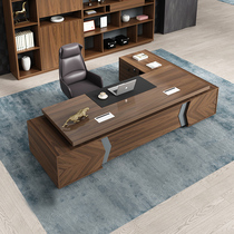 Red Taifu boss desk simple modern office supervisor table and chair combination manager table boss table big class