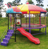 Kindergarten outdoor trampoline slide combination park outdoor jumping bed naughty castle shed slide combination trampoline