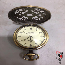 Antique antique retro nostalgic costume film and television props with chain flip mini pocket watch mechanical watch Hollow