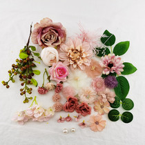 Mori silk flower hair accessories diy handmade flower material bag flower sea world Hanfu ancient style headdress simulation wreath