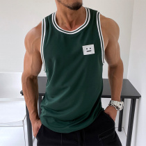 Quick-drying sports and leisure Slim vest sleeveless T-shirt fitness muscle men summer fitness jersey basketball clothes