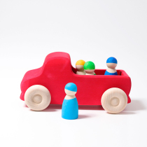 German grimms handmade wooden colored car Toys children Baby Inertial Slip Road Tractor Car
