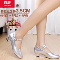 Latin dance shoes female adult square dance shoes modern dance shoes soft-soled dance ballroom dance shoes Cha cha low heel autumn and winter