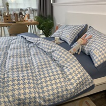 Thousands of birdies full cotton four sets Nordic wind minimalist Pure Cotton Quilt Cover Bed Linen Bed double bed Bedding Three-piece