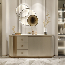 Light luxury solid wood sideboard American living room porch cabinet bedroom side cabinet TV cabinet modern high-end shoe cabinet lockers