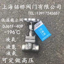 Cryogenic stainless steel globe valve DJ61F-40P welded cryogenic globe valve Liquid oxygen liquid nitrogen LNG cryogenic globe valve