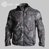 Mens outdoor summer ultra-thin waterproof and breathable tactical skin coat windproof breathable wear-resistant sports coat windbreaker