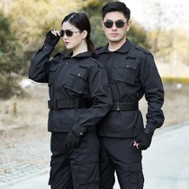 Special combat training uniform men's winter thickened black wear-resistant security overalls suit special forces instructor uniform women's spring and autumn
