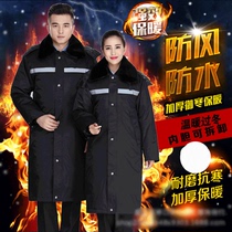 Military Cotton Coat Winter Thickened Lengthened Cotton Coat Multifunctional Cashmere Coat Security Warm and Cold Protection Security Coat