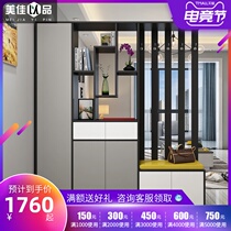 Entrance cabinet Shoe cabinet One of the modern simple living room hollow partition cabinet Double-sided screen cabinet door shelf