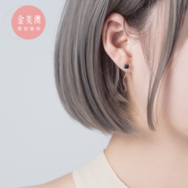 Spring Summer Temperament Pure Silver Earrings Woman Suitable for short hair Earfinishing Net Red Explosive earline 2022 New wave