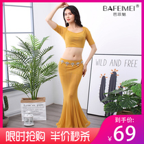 Belly dance Gong suit 2019 new silver silk top dress female beginner exercise suit suit suit costume