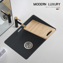 Balcony deepened under-table basin Laundry basin Embedded washbasin Pool sink Household black ceramic washbasin single basin