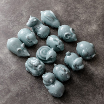 Special price Brother Kiln tea pet small ornaments Purple Sand can raise tea accessories Tea table 12 Zodiac animal animal First Italian tea play F