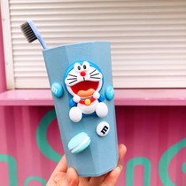 Light luxury mouthwash cup Household brushing cup tooth bucket creative cute cartoon drinking cup Student tooth cup double thickening