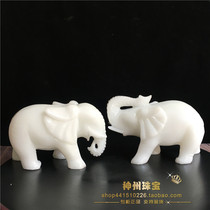 Afghan white jade elephant living room entrance feng shui ornaments gather wealth absorbent elephant jade ruyi auspicious elephant craft gift