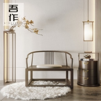 Chinese style leisure chair circle chair Tai teacher chair new Chinese negotiation chair three-piece set hotel club Villa living room furniture