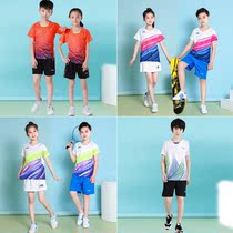 Xia Xin Li Ning mens and womens badminton suits quick-drying breathable short-sleeved suit training team uniforms table tennis uniforms