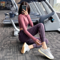 Rsemnia2021 autumn Womens Foreign fitness yoga suit equipment running sportswear two-piece set ~