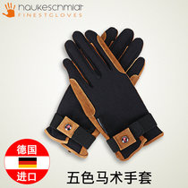  Imported equestrian gloves cold-proof and warm spring and autumn leather adult equestrian gloves riding gloves equestrian supplies
