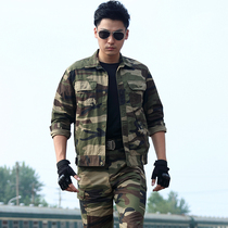 New cotton camouflage suit men summer and autumn military fans Green labor insurance outdoor wear-resistant overalls outdoor wear-resistant overalls
