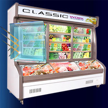 Kitchen A la carte cabinet Hotel barbecue Malatang string Refrigerator Fresh frozen frozen fruits and vegetables Commercial display cabinet