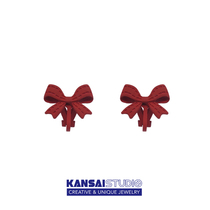 KANSAI NEW TIDE RED RESIN BUTTERFLY KNOT EAR CLIP WITHOUT EARRINGS Love Female Earrings Personality Small Crowdwear