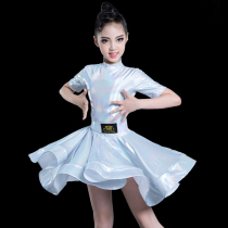 Latin dance suit Daughter childrens professional regulations competition suit Summer new dance practice suit Childrens examination performance suit