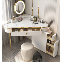 Light luxury bedroom corner dresser storage cabinet one simple white princess makeup table triangle with light makeup table