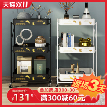 Wei Jing Guofeng no installation no installation folding rack small cart floor multi-layer snack storage shelf