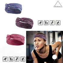 Roll angry push Wan * Neng hair band Womens hair band Elastic cross-beam hair band Sports yoga stripes sweat-absorbing headscarf
