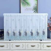 Turn on without taking LCD TV dust cover cover 55 inch hanging seat 65 inch straight surface 50 inch TV curtain