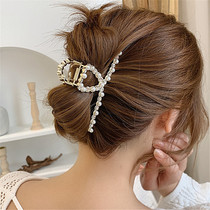 South Korea Net red ins large pearl hairclip grab Chuck hairclip back head shark clip Japanese side clip hair grab