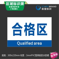 Qualified area green bottom workshop location area zoning group identification sign prompt House card sign fixing