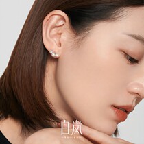 Bailan three-bead earrings womens pearl earrings simple temperament spring and summer original niche design earrings ED3361