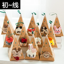 Girl heart winter plush Christmas stockings girls New Year Christmas gift box cute cartoon warm coral velvet warm