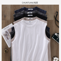 Japanese blockbuster cotton vest men's tide summer loose exercise fitness hurdle waistcoat Xinjiang cotton sleeveless t-shirt men