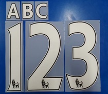 13-17 season Premier League white Premier League font Super A quality thermal transfer jersey number