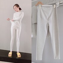 Autumn and winter New colored cotton pregnant womens autumn pants set slim Joker
