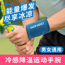 Wrist protector summer thin breathable men and womens tide sports blue ball badminton fitness sprain wrist wipe sweat towel