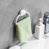 asvel free punching suction cup wool towel rack toilet kitchen bathroom wall hanging rack drying rag containing shelf