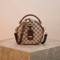 Hong Kong high-class sense of brand bags women 2021 new fashion leather womens bags texture shoulder messenger small round bag