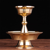 Tibetan Buddhist supplies Dharma utensils Pure brass for the guardian cup thickened Buddha Hall for wine water supply High about 12cm medium