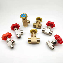 Copper needle valve double wire right angle needle valve 1 minute 2 minute internal tooth control valve joint gas flow control valve